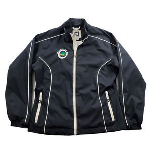 FJ Golf Softshell Jacket Womens Large Black‎ White DryJoys Lake LeAnn Club